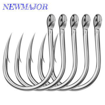 Newmajor SJ43 mit hohem Kohlenstoff aus rostfreiem Stahl Stachelsperrmodellhaken 1/0# -13/0# für Salzwasser