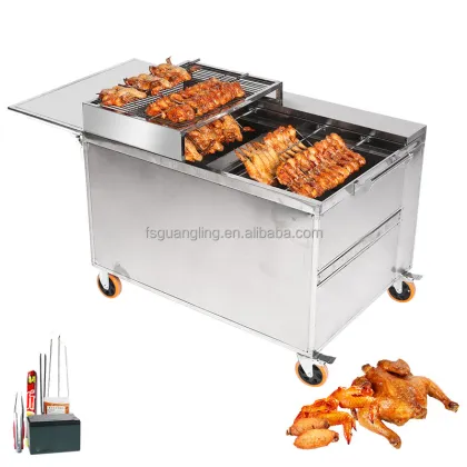 New BBQ Rotary Chicken Grill Machine - Rotary Chicken Roaster Rotisserie Oven for Chicken (Gas)