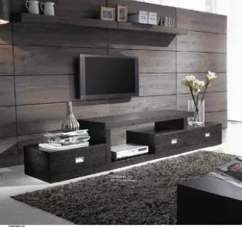 Black Oak Veneer TV Cabinet  378