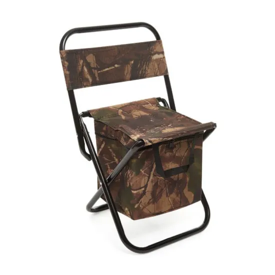 Portable Kids Ice Metal Chair Fishing Backpack with Aluminum Folding Stool and Backrest