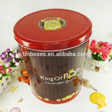 Wholesale new design empty popcorn tin can