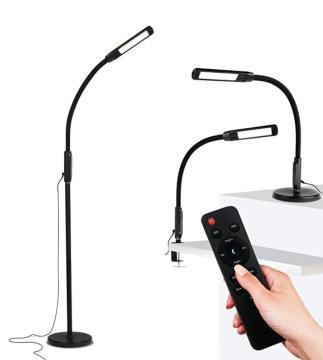 Modern 3-in-1 LED Floor & Desk Lamp with Remote Control for Reading and Crafts