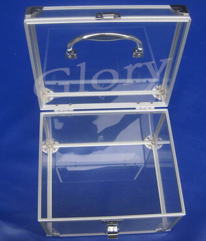 Acrylic Case Plastic Crystal Cosmetic Box Flight Case