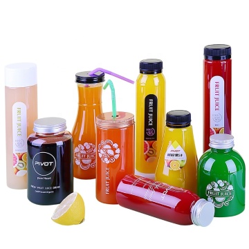 Custom Factory OEM/ODM 350ml ถึง 600ml Pet Juice ขวดพร้อมแคป