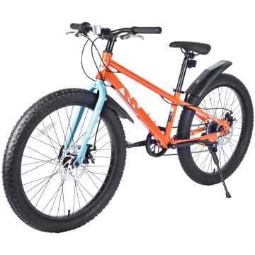 ZUKKA 24 Inch Fat Tyre Mountain Bike - 7-Speed Orange