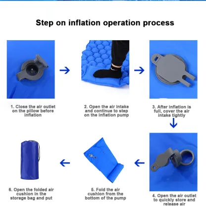 Ultralight Self-Inflating Delta Hiking Air Mattress for Lightweight Backpacking