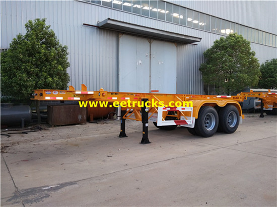 2 Axle 30 Ton Low شاحنة مسطحة مقطورة