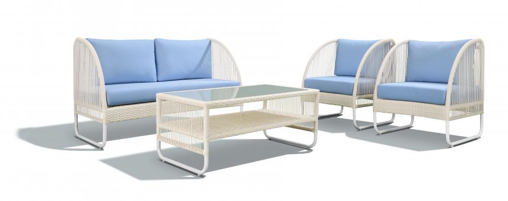 Rope panlabas na sofa wicker patio furniture