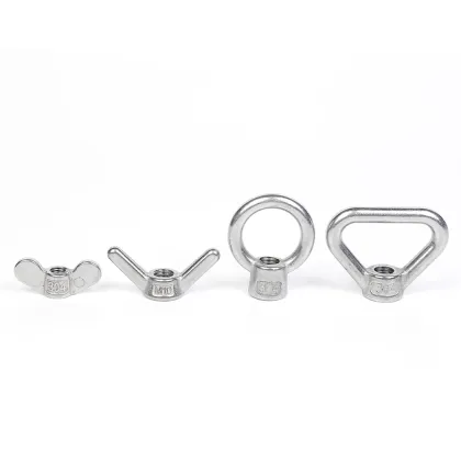 Stainless steel long horn M6 butterfly nut