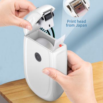 Portable Bluetooth Label Maker Machine with Tape - Small Thermal Sticker Printer for Household