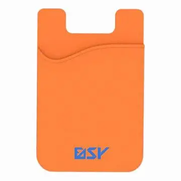Promotional Colorful Silicone Smartphone Wallet, Easy to Clean and Harmless