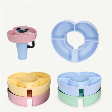 40 oz Silicone Accessories for Stanley Cups: Snack Tray and Bowl with Handle Compatibility