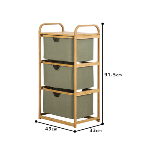 رف تخزين درج من الخيزران الضيق الأنيق