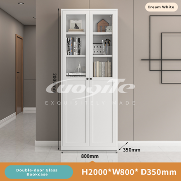 Double Door Glass Steel Shelving