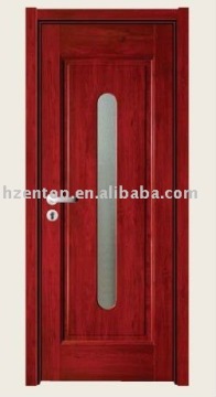 Tempered glass insert wood interior door/flush door/folding door (EA-2153)