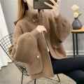 women's fashion all match loose short zip coat