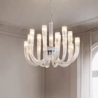 Murano Glass Chandelier: Modern Light Luxury Home Decor Lighting