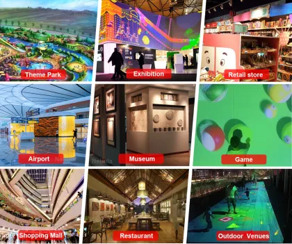 Interactive Outdoor Projector Lamp for Wall Projection