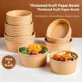 Mangkuk Salad Bulat Kraft Ramah Lingkungan Sekali Pakai Premium
