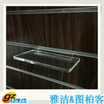 clear acrylic flat shoe shelf for slatwall