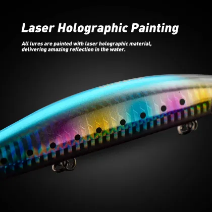 JOHNCOO Floating Minnow Fishing Lure 130mm 23g TWINKLE for Sea Bass & Flounder