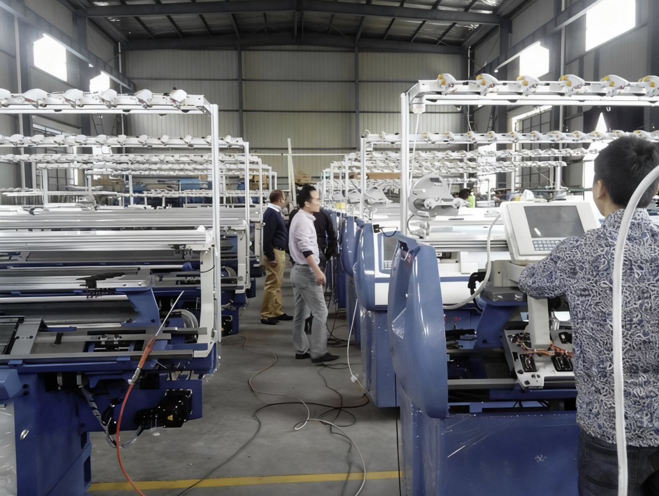 double system knitting machine