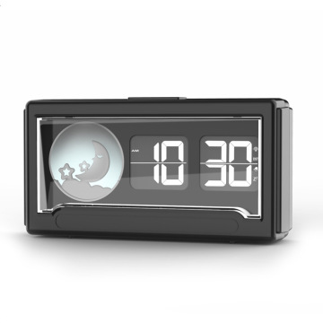 Lumineuse Night Light Modern Design Flip Clock avec calendrier et fonction d'alarme