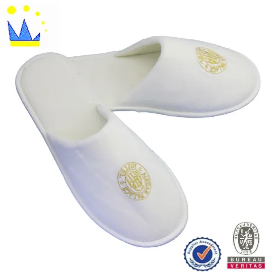 cheap wholesale slippers closed toe white terry hotel slipper                        
                                                Quality Choice