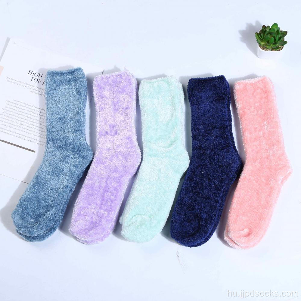 Lányok Chenille Cozy Socks Egyéni szín