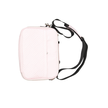 Stylish Pink Women's Bible Cover with Detachable Shoulder Strap and Pockets - MESOROCK