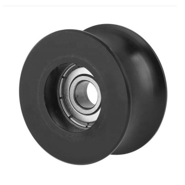 Custom Black H Groove Nylon Pulley Wheel Bearing 6302Z 2 Inch