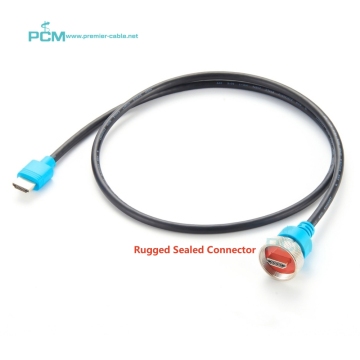 Industrial Grade Waterproof HDMI Ruggedized Cable for Outdoor, Navy, Marine, Ship, and Medical Use