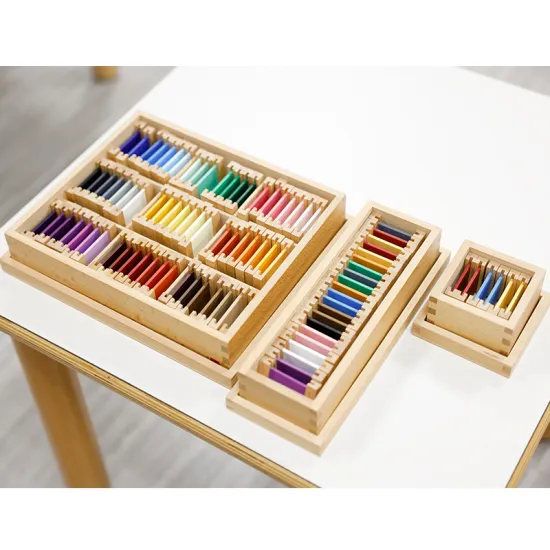 Montessori-inspired Baby Wooden Toys: A Comprehensive Beech Wood Learning Box Set for Sensorial Development and Color Recognition