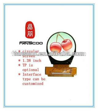 hot color round lcd display 1.38 inch tft lcm 240*240 LCD display module