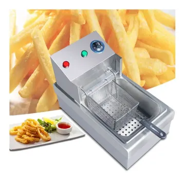 Industrial Electric Deep Stainless Steel Fryers Fryer Single Commercial 1-Tank 1-Basket Electric Fryer
