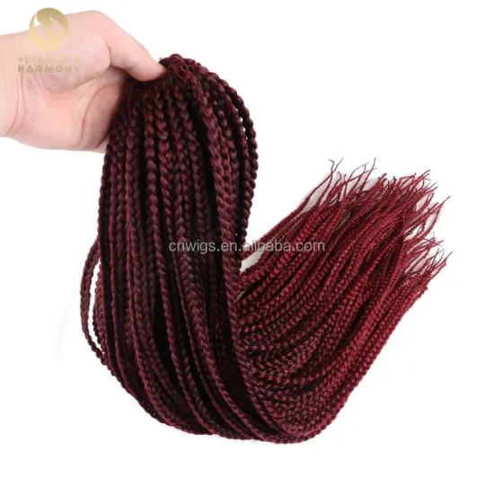 24" 22roots/pack100grams Grey Brown Blonde Burgundy Colored 3S Ombre Crochet Box Braids with Synthetic Hair
