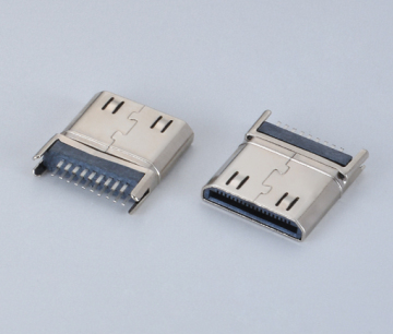 HDMI C-Type Male Straddle Mount Connector
