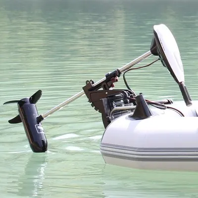 4 Person 3M PVC Inflatable Boat with 12V Electric Trolling Motor for Fishing