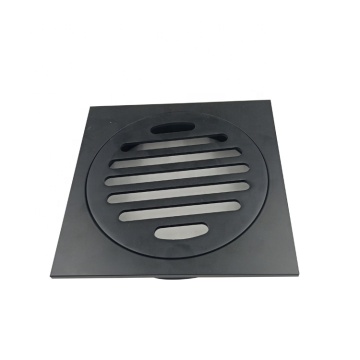 Smart Brass Black Bathroom Shower Floor Waste Drain - GUIDA 761009, 110*110MM