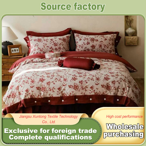 Roupa de cama elegante e luxuosa de algodão de fibra longa