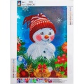 Pintura de diamante de decoração de Natal do boneco de neve DIY