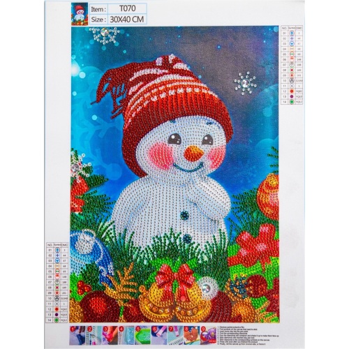 Decorazione natalizia di Snowman Diamond Painting fai -da -te