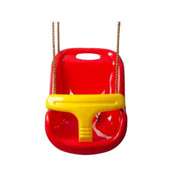 Factory Direct Price Red and Yellow Plastic Baby Chair - Toddler Swing Chair with High Back for Kids