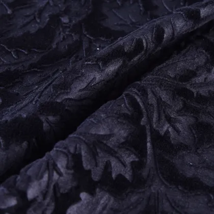 Polyester Spandex Knit Embossed Velvet Fabric