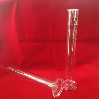 Transparent Quartz Glass Cylinder 250ml Measuring Graduated Cylinder Laboratory Glassware