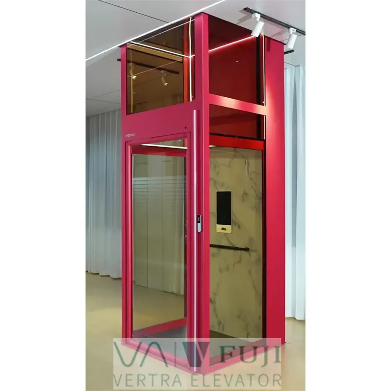 Traction 2/3 Floor Vertical Platform Villa Lift Home Sightseeing Elevator