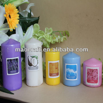 colorful protrude pillar candles