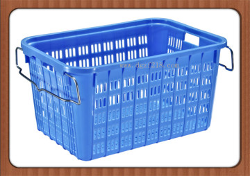 Portable Plastic Storage Fruits Basket with Two Handles