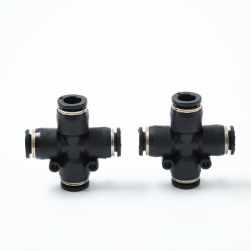Plastic Push in Reducing Equal Push to Connect 4 Way Pipe Fittings Cross