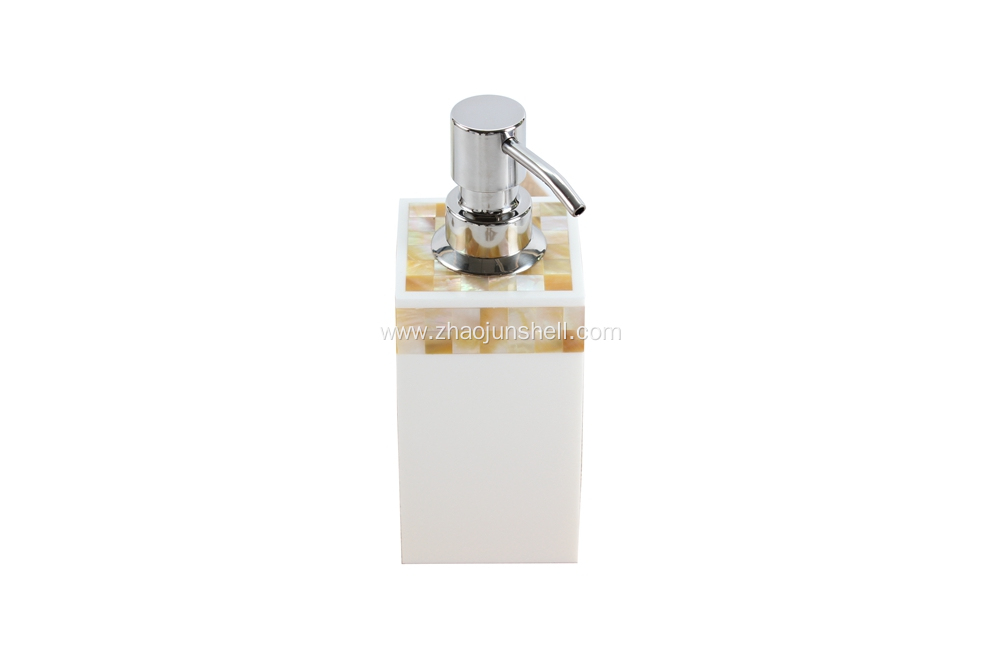 Golden Mother of Pearl Liquid Soap Dispenser for Bathroom